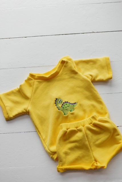 Short sleeve T-shirt outfit, Dinosaur embroidery style, baby boy T-shirt