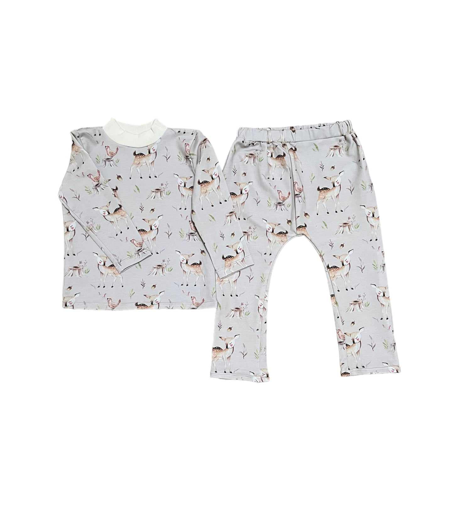 Copy of Long sleeve baby pajamas set, woodland pattern, 100% cotton, size 2-3T(86cm)
