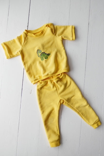 Short sleeve T-shirt outfit, Dinosaur embroidery style, baby boy T-shirt