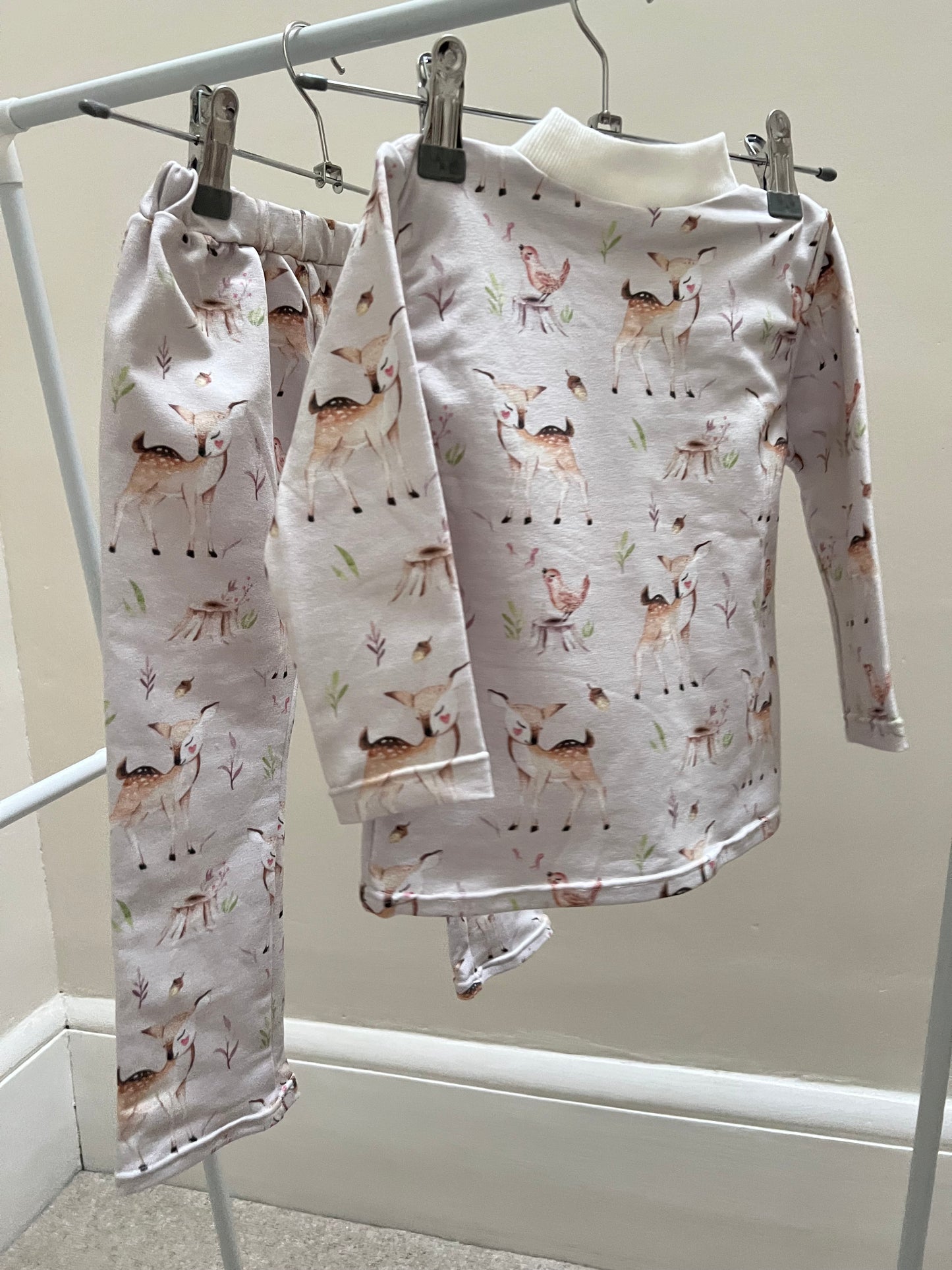Copy of Long sleeve baby pajamas set, woodland pattern, 100% cotton, size 2-3T(86cm)