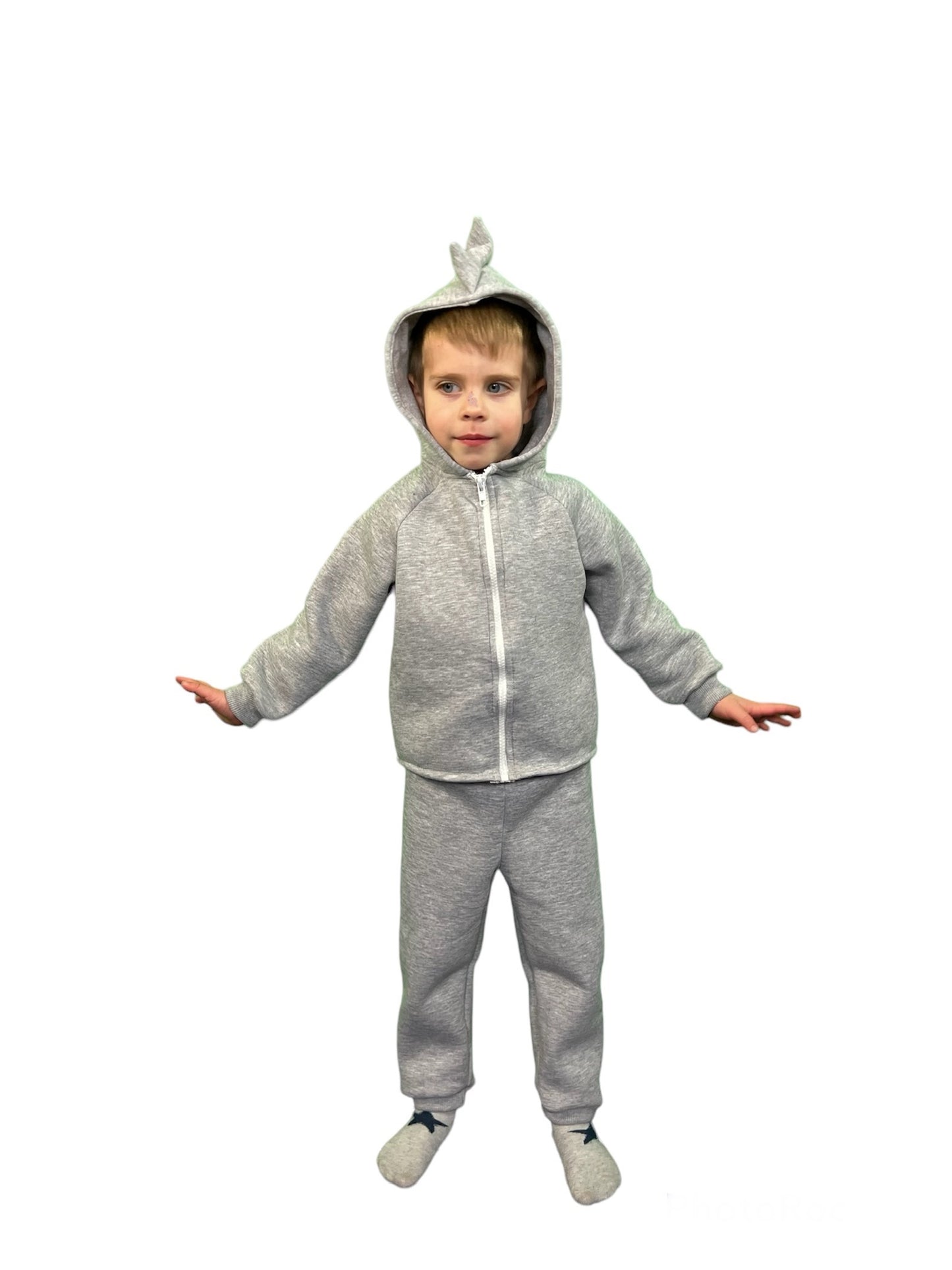 Toddler long sleeve hoodie with pants, dinosaur style outfit