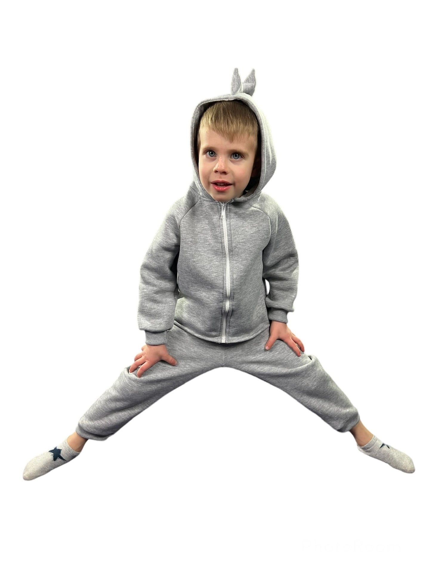 Baby long sleeve hoodie with pants, dinosaur style outfit