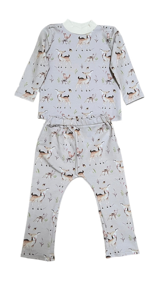 Copy of Long sleeve baby pajamas set, woodland pattern, 100% cotton, size 2-3T(86cm)