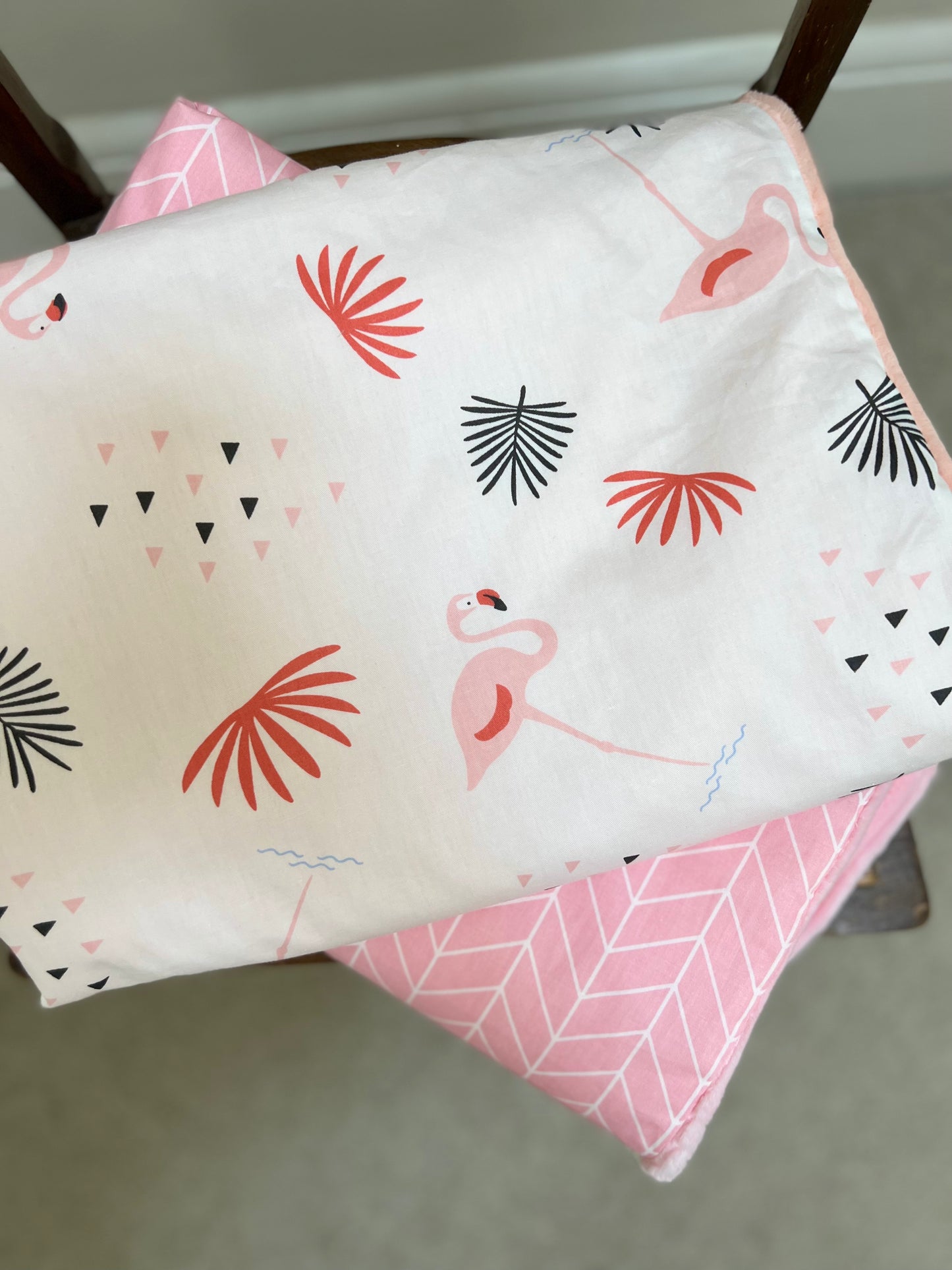 Flamingo baby blanket