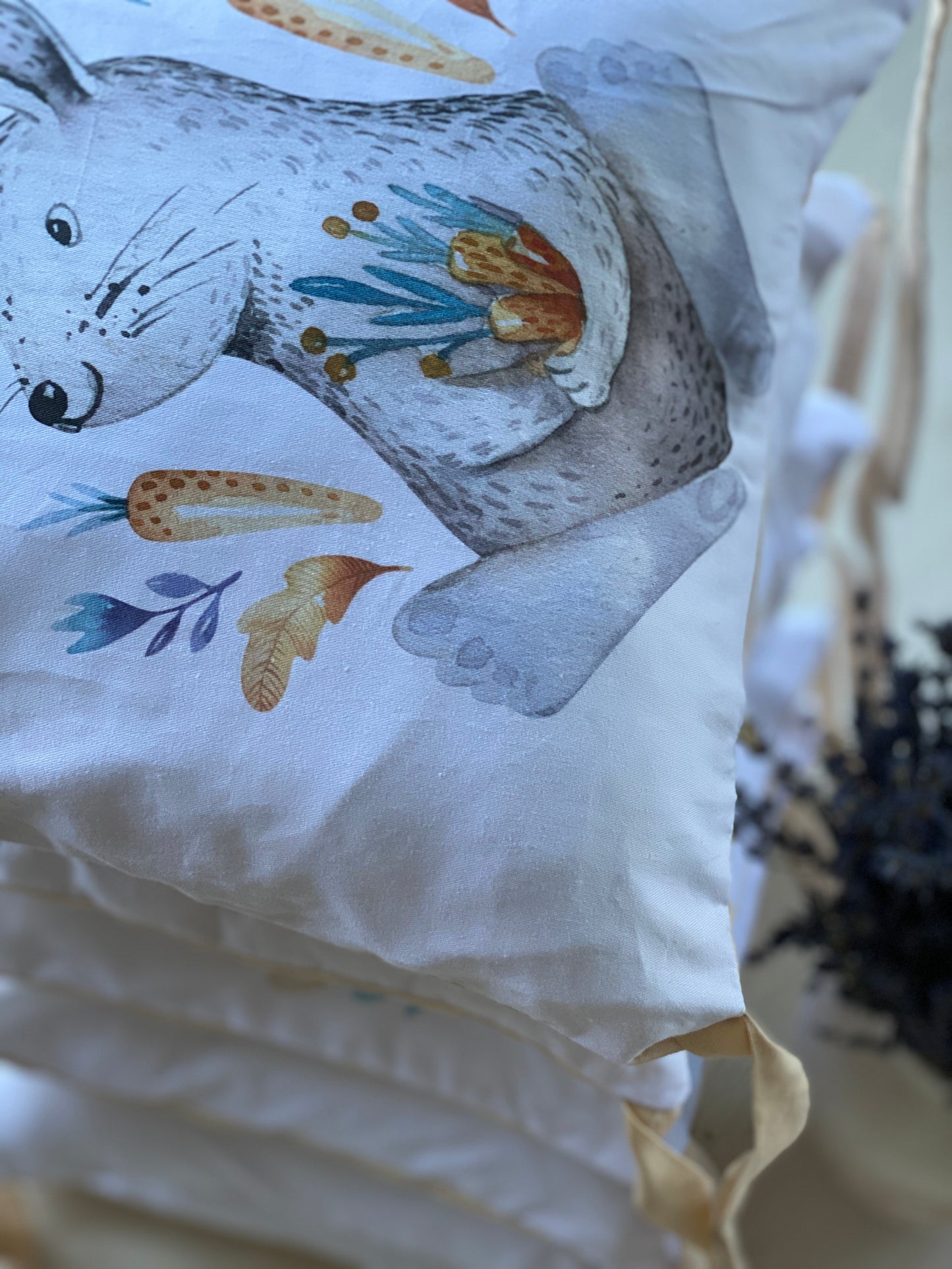 Wooden nursery bedding set Newborn blanket Fitted sheet cot bumpers