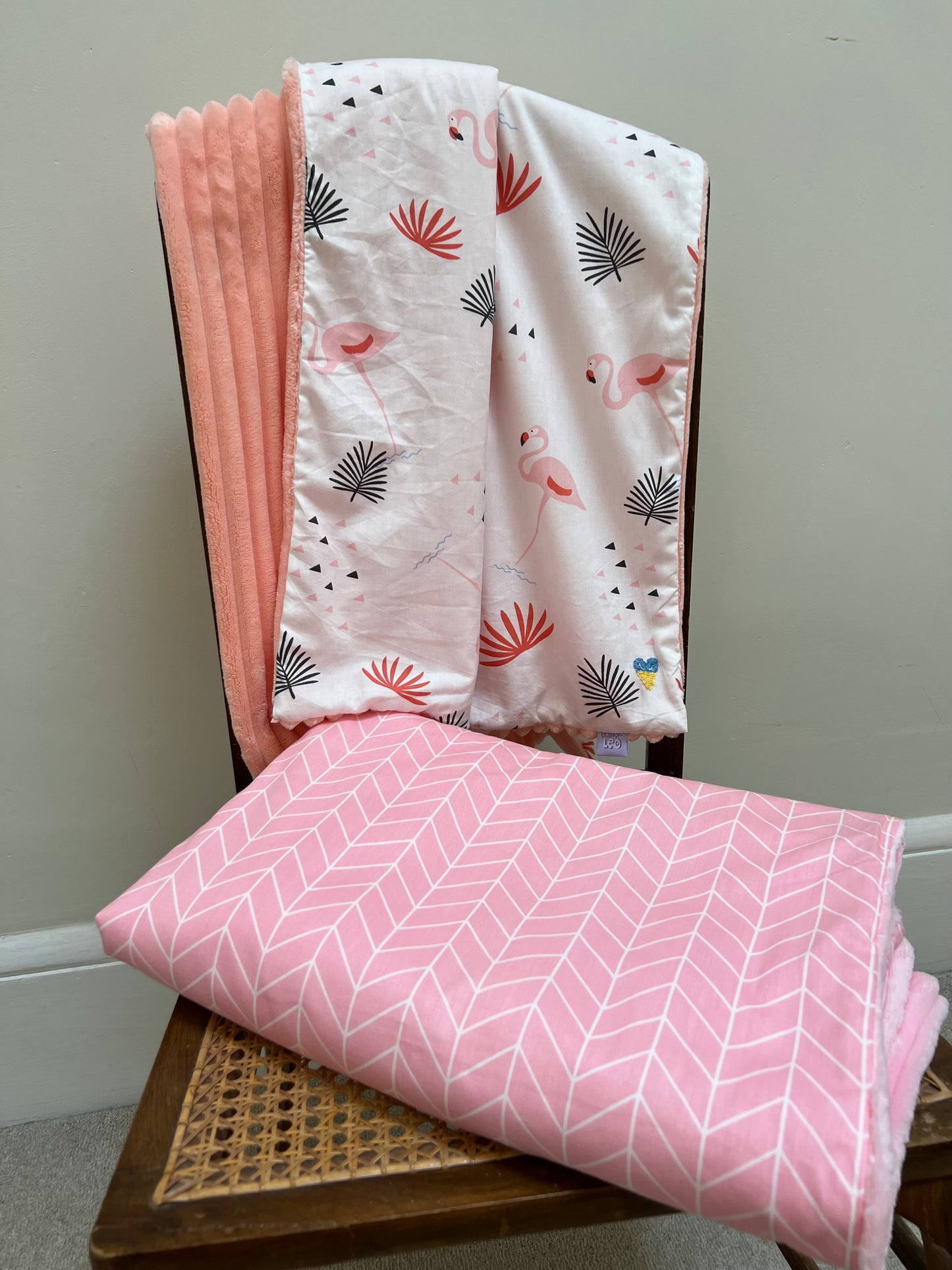 Flamingo baby blanket