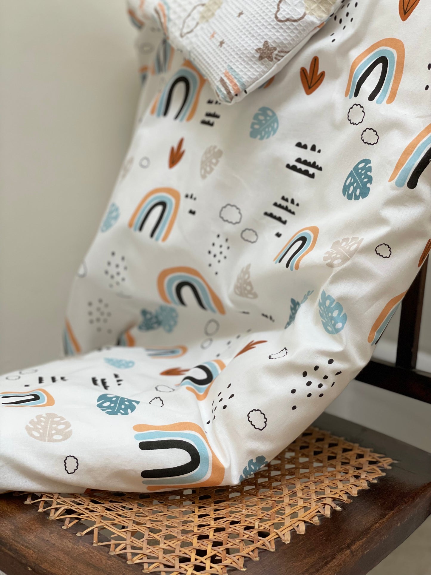 Rainbow Baby duvet cover, baby blanket, waffle blanket, cotton blanket, New born gift
