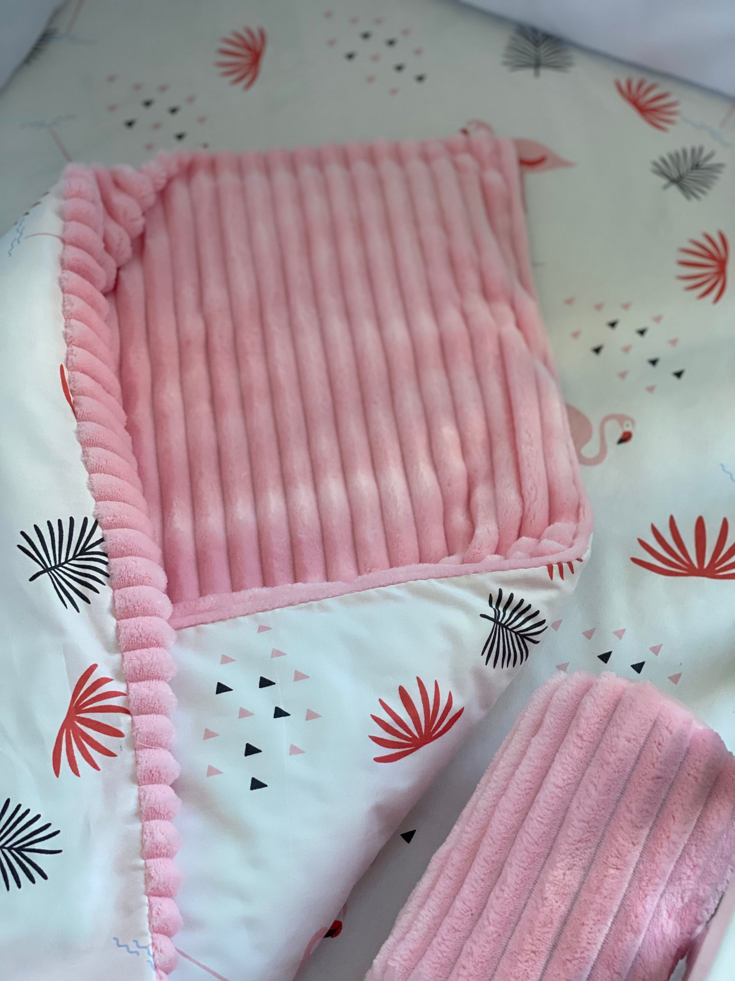 Flamingo baby blanket