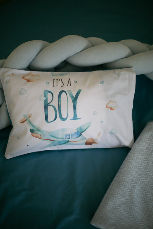 Baby boy pillow, Silk baby pillow, pillowcase, baby pillow case, toddler pillow, baby boy gift, baby gender party gift