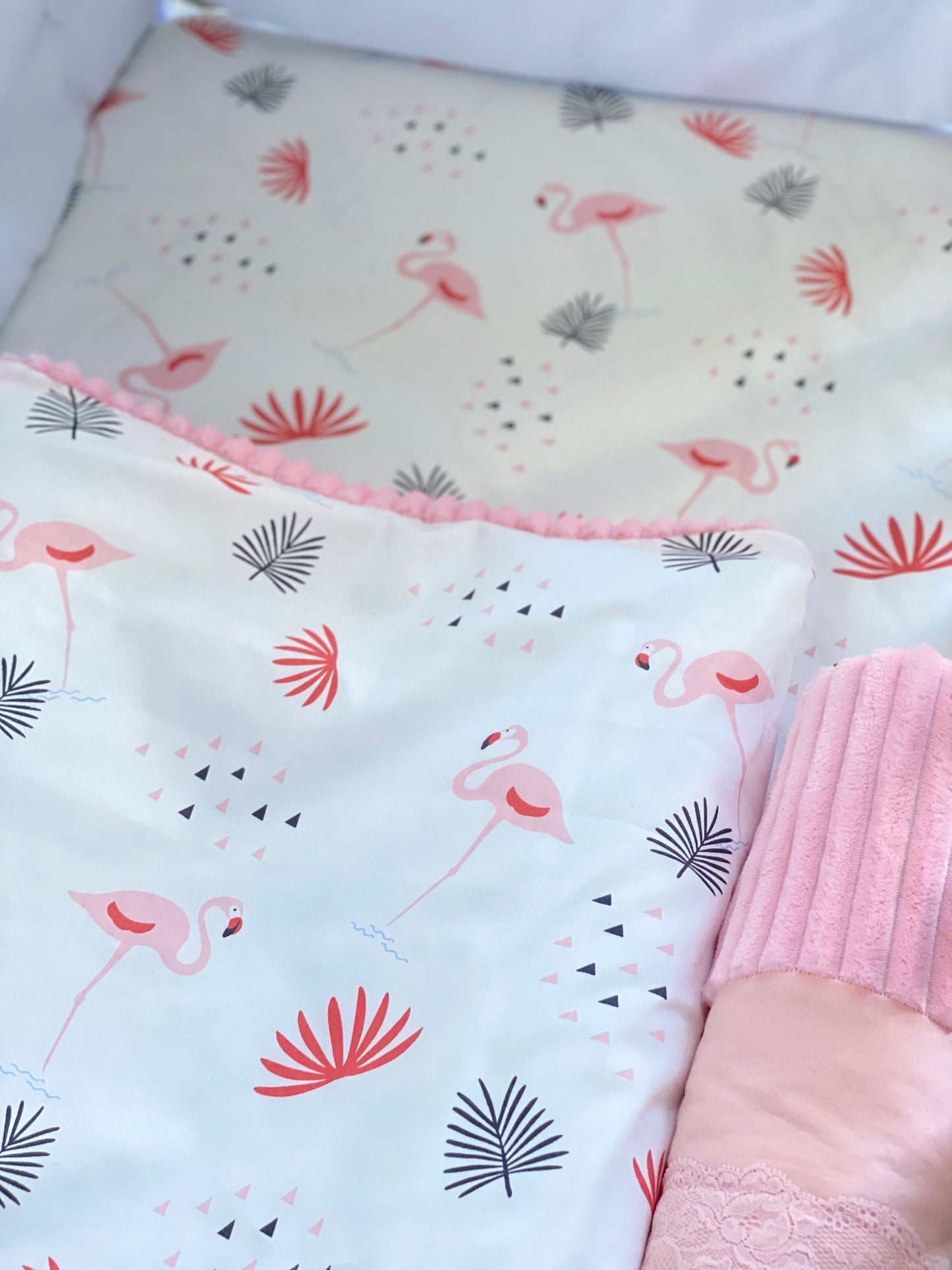 Flamingo baby blanket